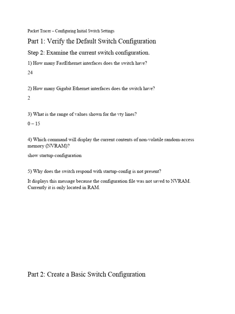 Configuring initial switch settings pdf