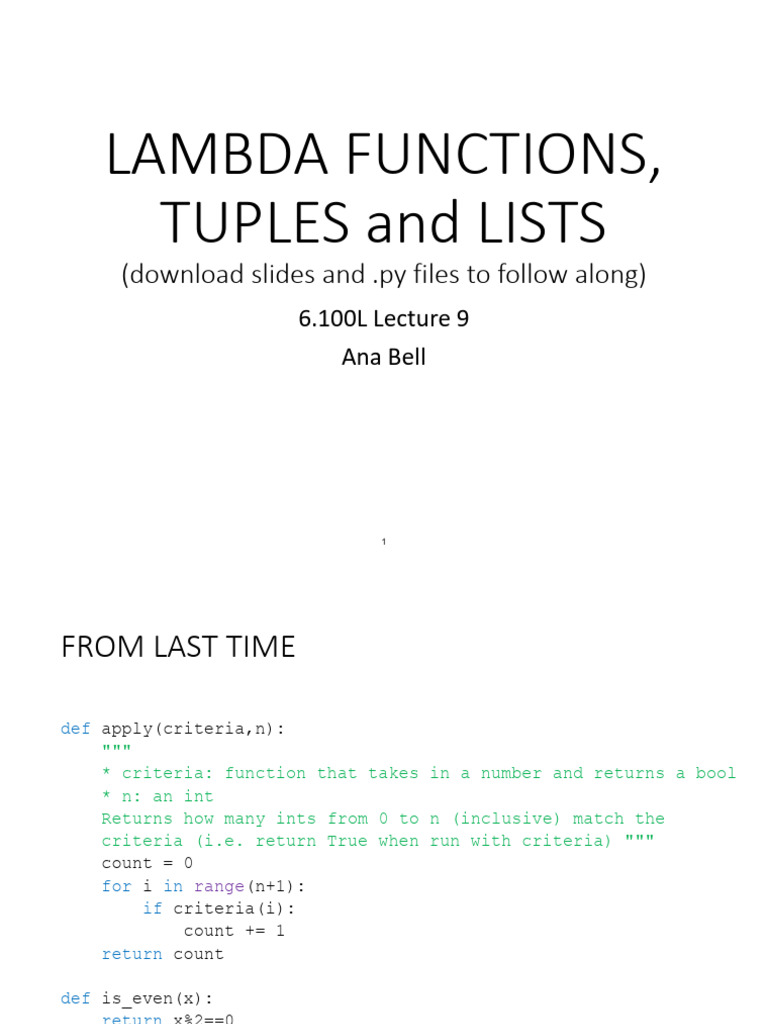 Mit6 100l f22 Lec09 | PDF | Anonymous Function | Computer Science