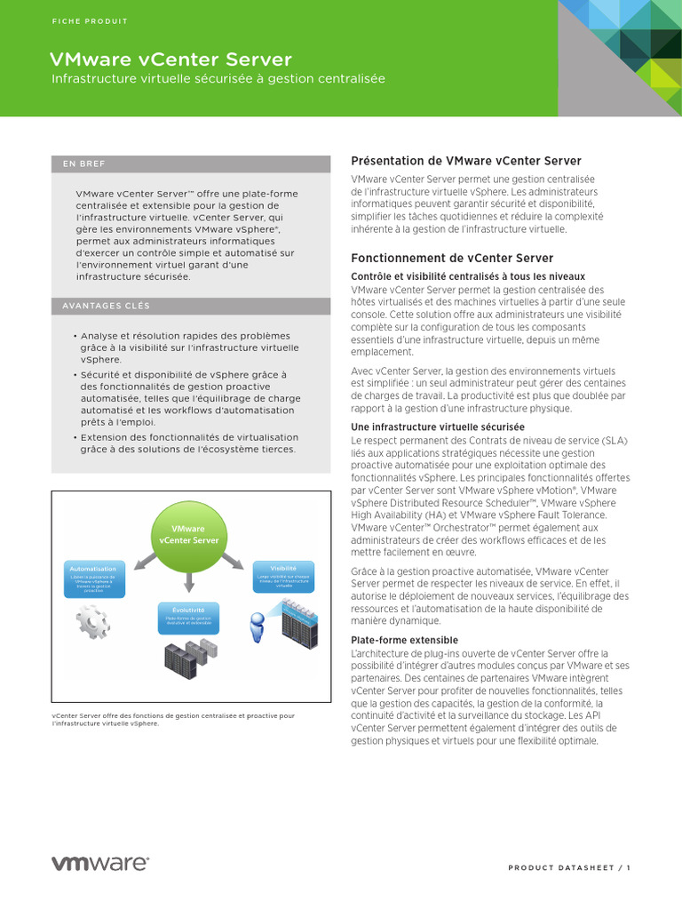 Gestion centralisée avec VMware vCenter | PDF | VMware | Machine virtuelle