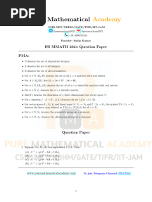 ISI MMath 2024 Question