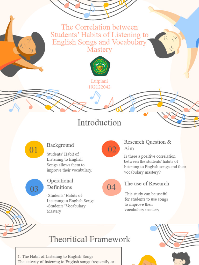 English Songs and Vocabulary Mastery | PDF | Vocabulary | Cognition