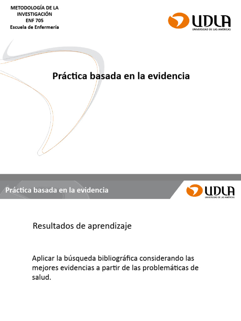 03 Práctica Basada en La Evidencia y Búsqueda Bibliográfica (2024) | PDF