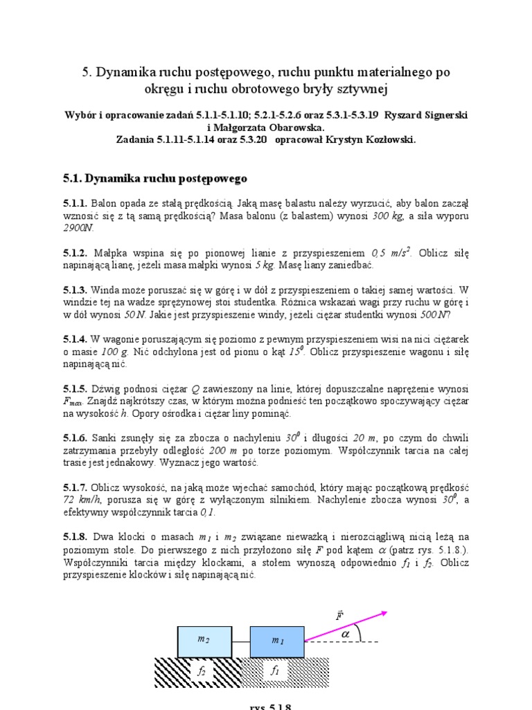 Druga Zasada Dynamiki Dla Ruchu Obrotowego