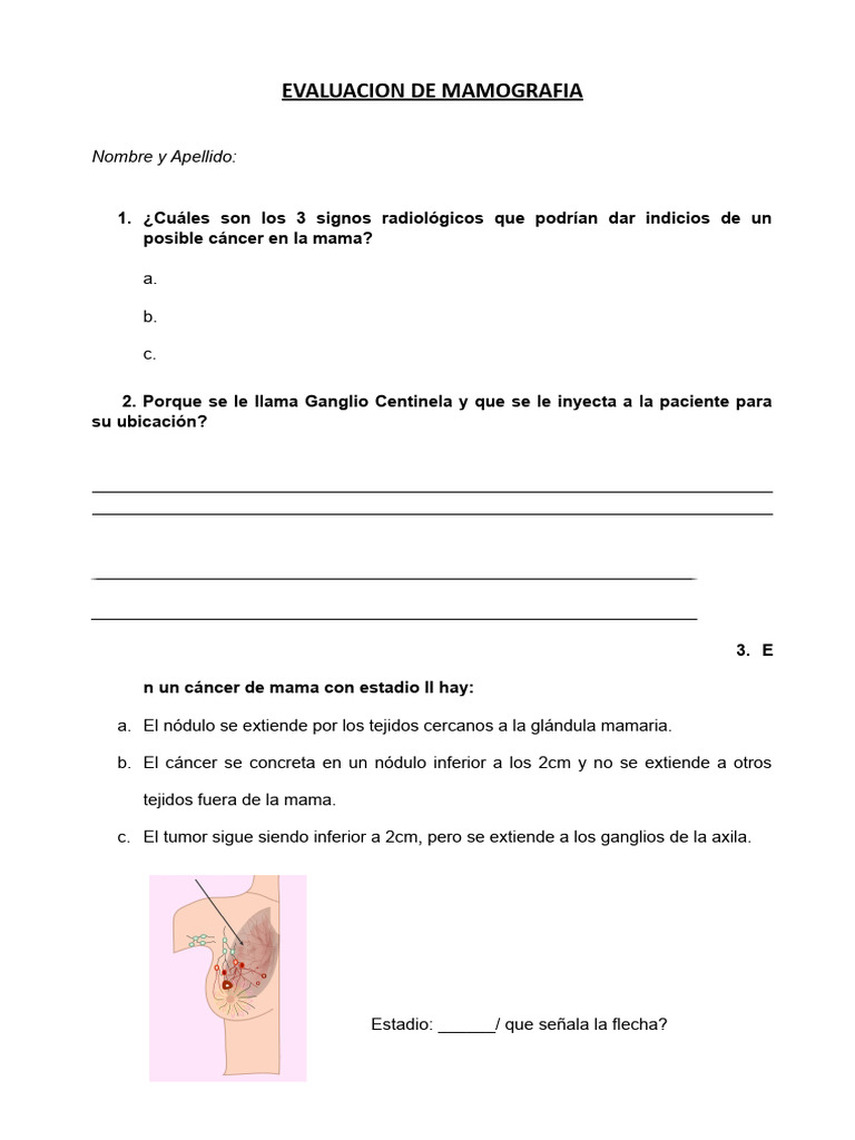 Evaluación de Mamografía y Cáncer de Mama | PDF