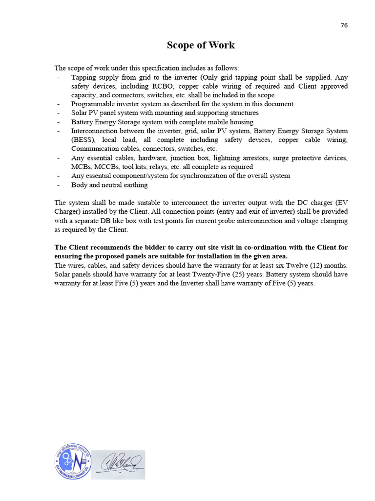 Scope of works nec download free pdf photovoltaic system