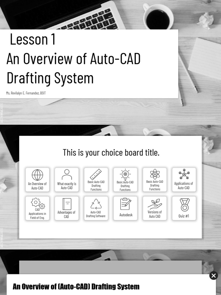 Lesson 1 - Overview of AutoCAD | PDF | Auto Cad | Computer Aided Design