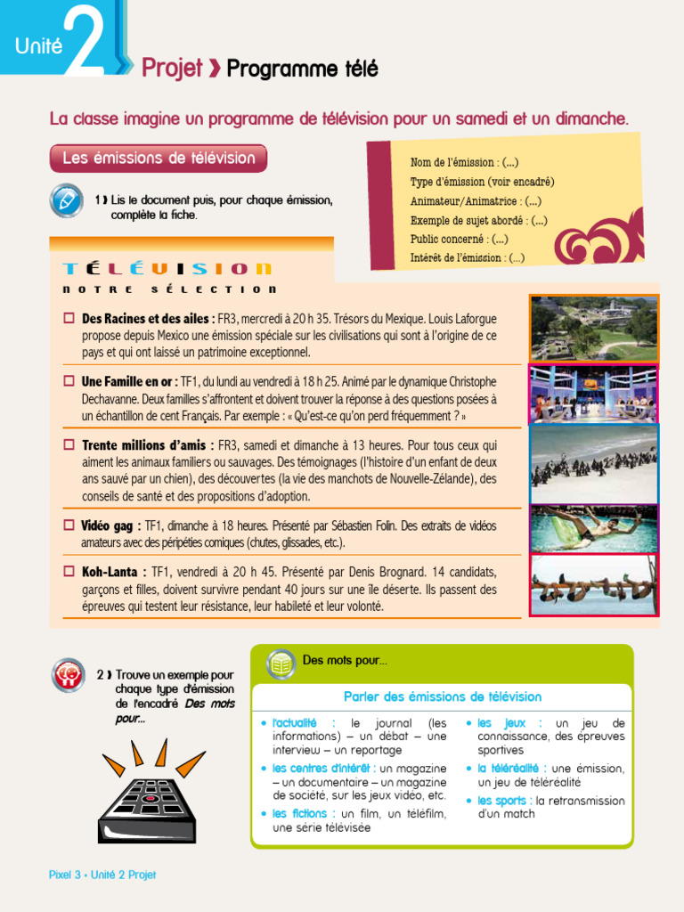 Programme TV : Création et Présentation | PDF