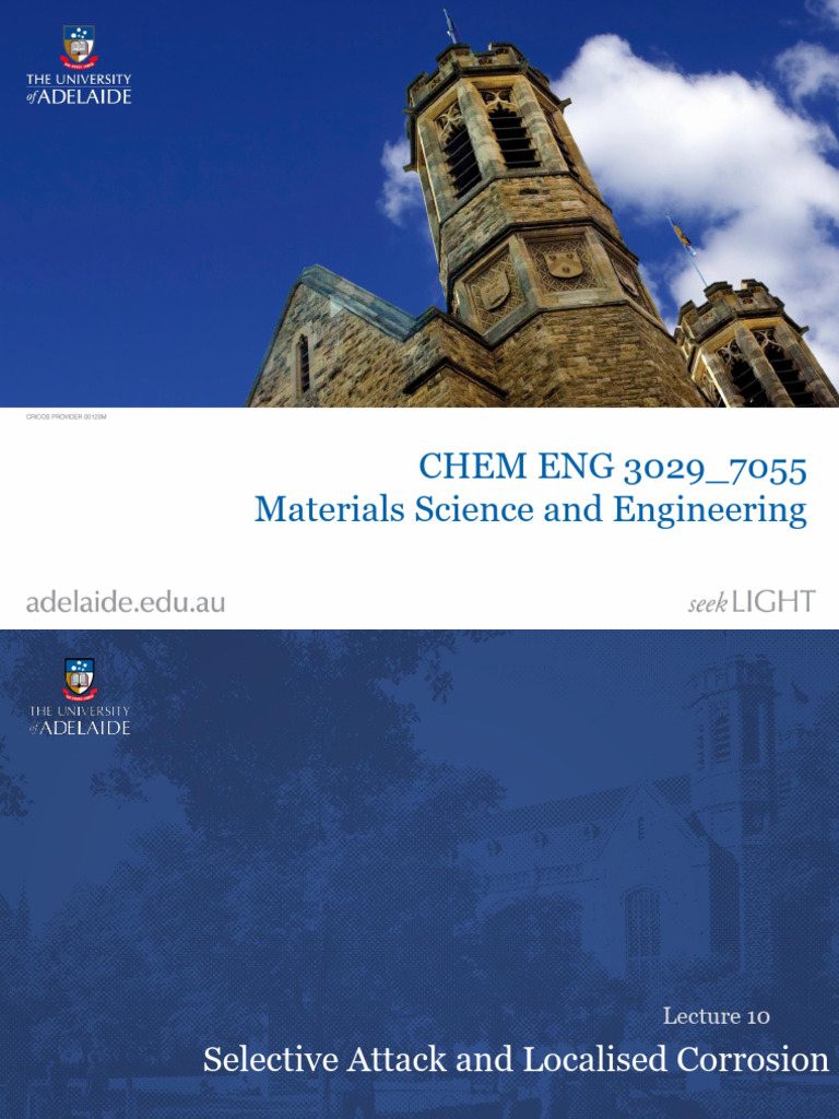 (CHEM ENG 3029 - 7055) Lecture 10.1 - Slides (2024) | PDF | Corrosion ...