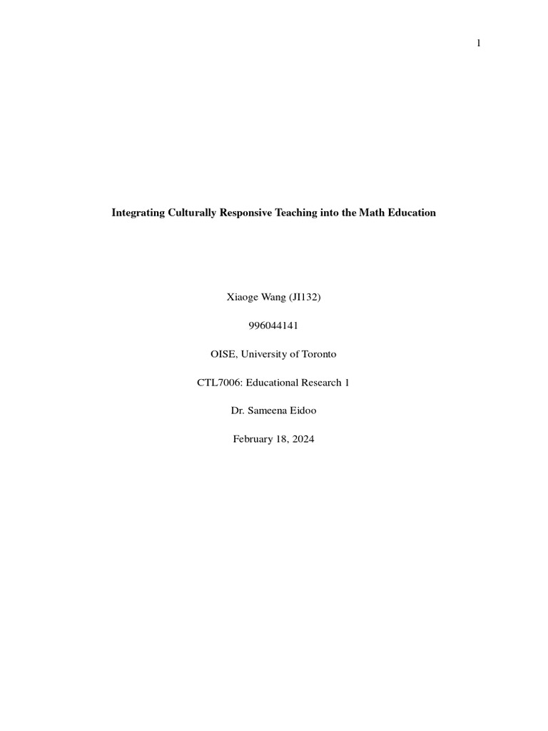 Culturally Responsive Math Education Strategies | PDF | Mathematics ...