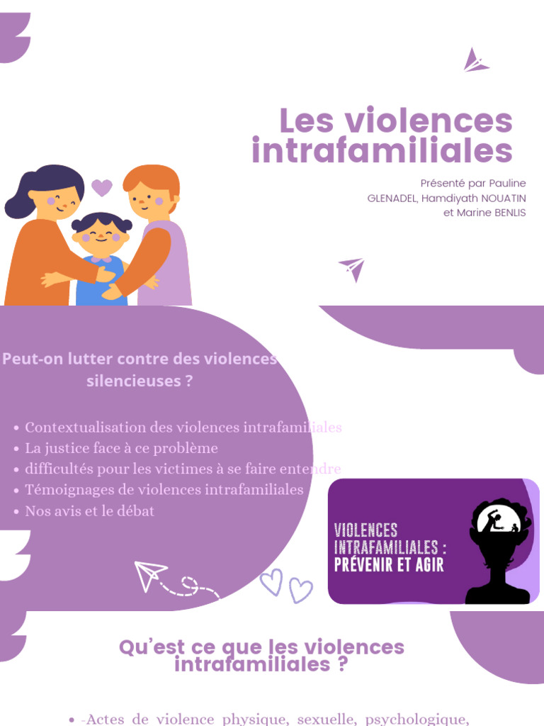 Violences intrafamiliales : enjeux et justice | PDF | Crimes | Crime et ...
