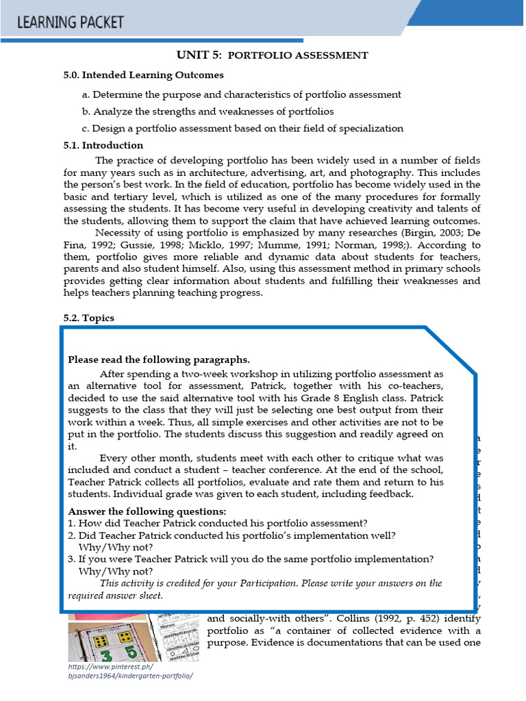 Portfolio Assessment in Education | PDF | Educational Assessment | Learning