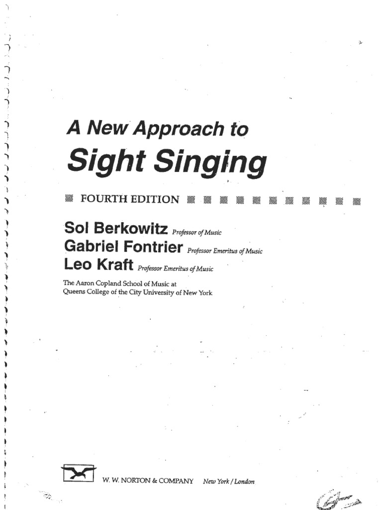 A New Approach To Sight Singing