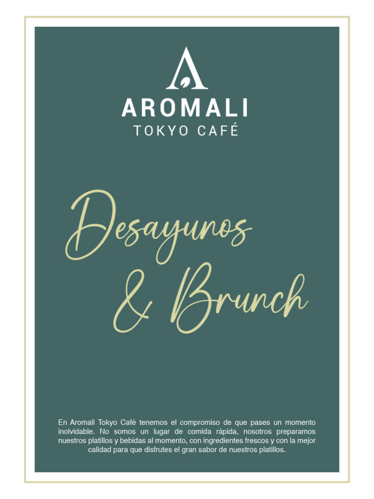 Desayunos y Brunch en Aromali Tokyo Café | PDF | Queso | Decapado