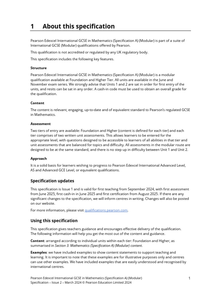 IGSCE About This Specification 02 | PDF | Learning | Cognition