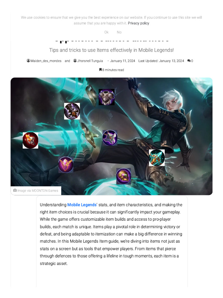 Mobile Legends (MLBB) Item Guide_ Stats, Opponent counters and more PDF