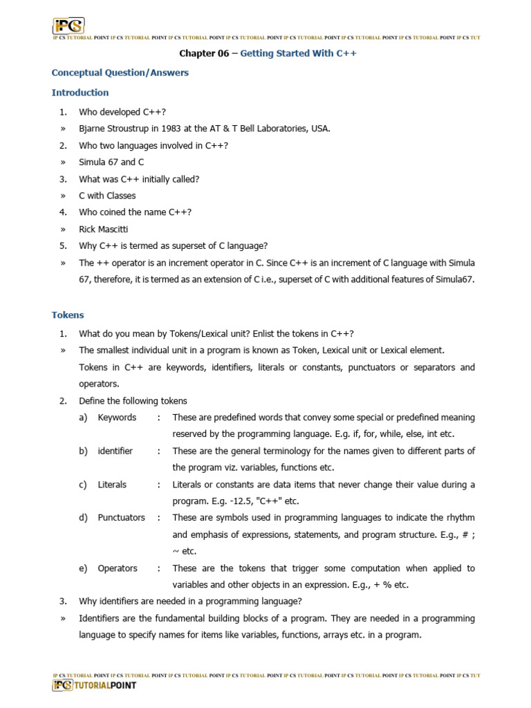 Getting Started With C++ - 104832 | PDF | C++ | Computer Program