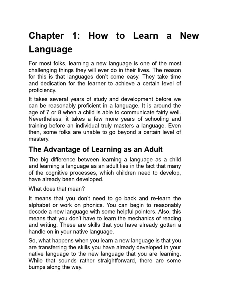 Learn a new language download free pdf verb english language