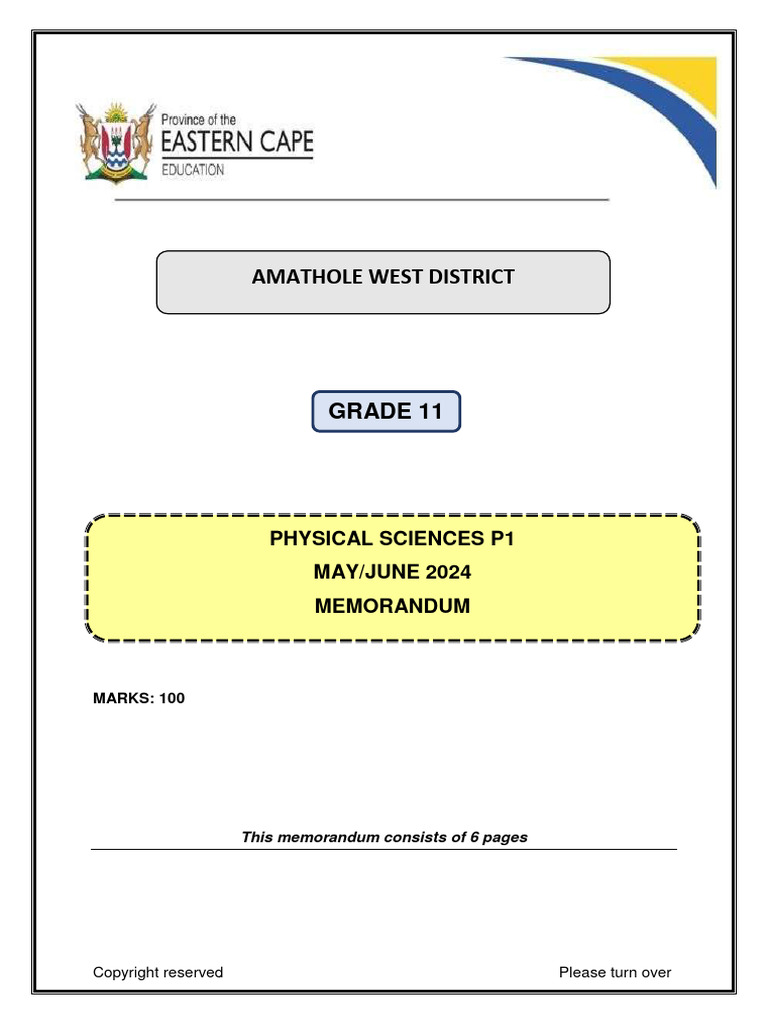 PHYSICAL SCIENCES GRADE 11 EXAMINATION GUIDELINES 2024 TERM 4 intelligence overview