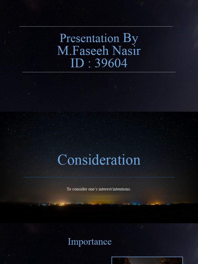 The Importance Of Consideration Pdf