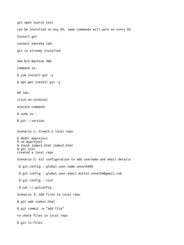 GIT Notes PDF Software Computing Git notes pdf software computing