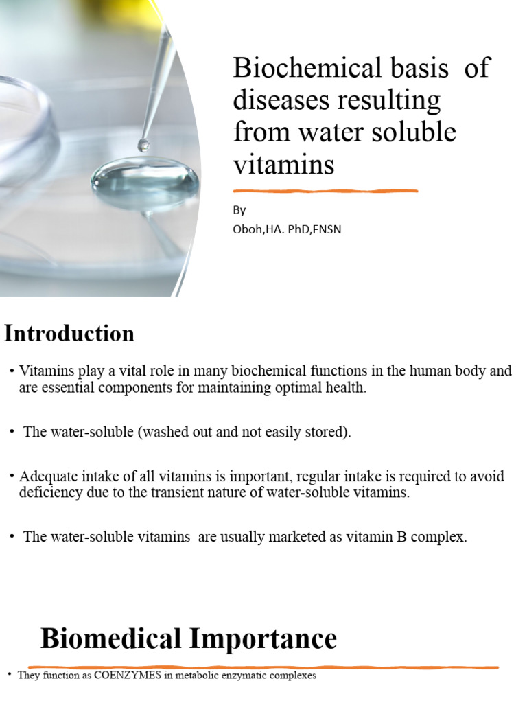 Deficiency Of Water Soluble Vitamins Pdf Vitamin B12 Vitamin