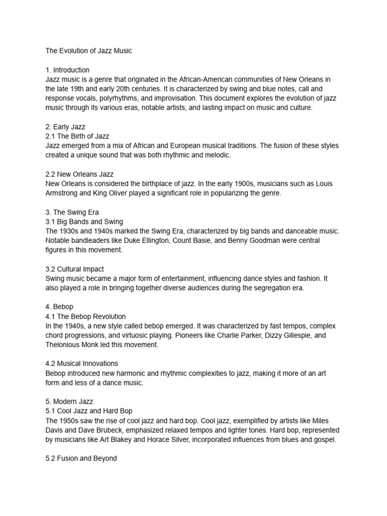 Coursehero 2 Pdf Jazz English Language Music