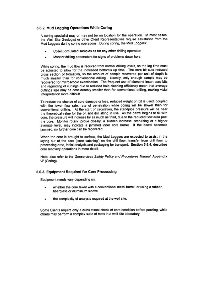 Coring Manual | PDF