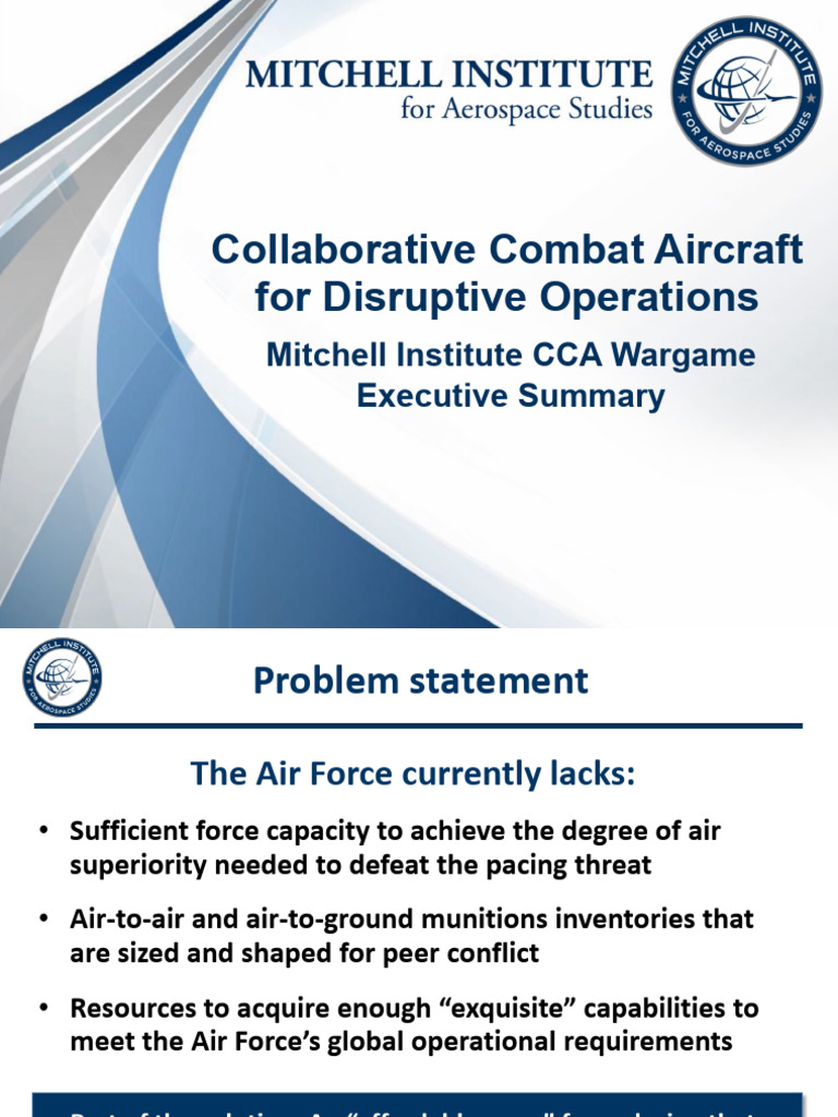 CCA: Transforming Air Superiority Strategy | PDF | Fighter Aircraft ...