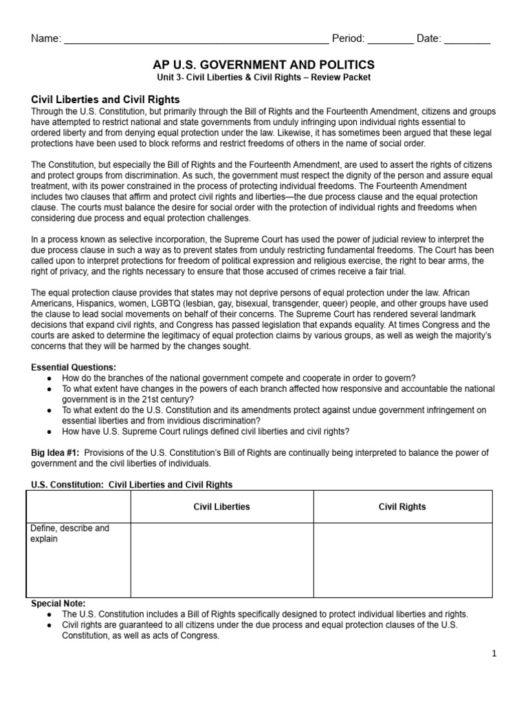 2019 Redesign Unit 3 Review Packet ready to post Download Free PDF
