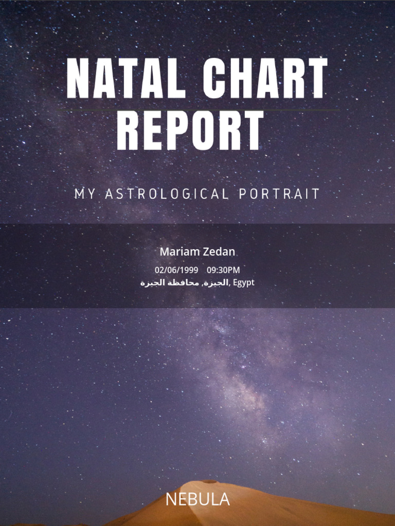 Natal Chart PDF In Astrology Horoscope