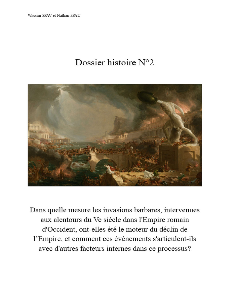 Causes de la chute de l'Empire romain | PDF | Empire romain | Rome antique