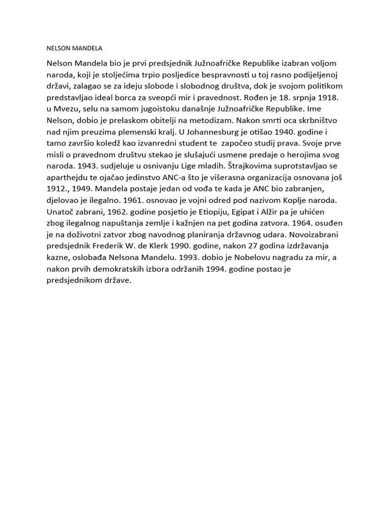 Nelson Mandela Pdf