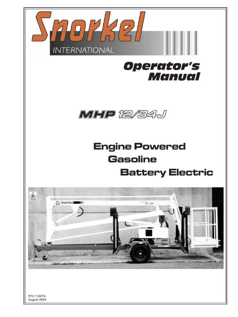 Snorkel MHP12 34J | PDF | Safety | Tire