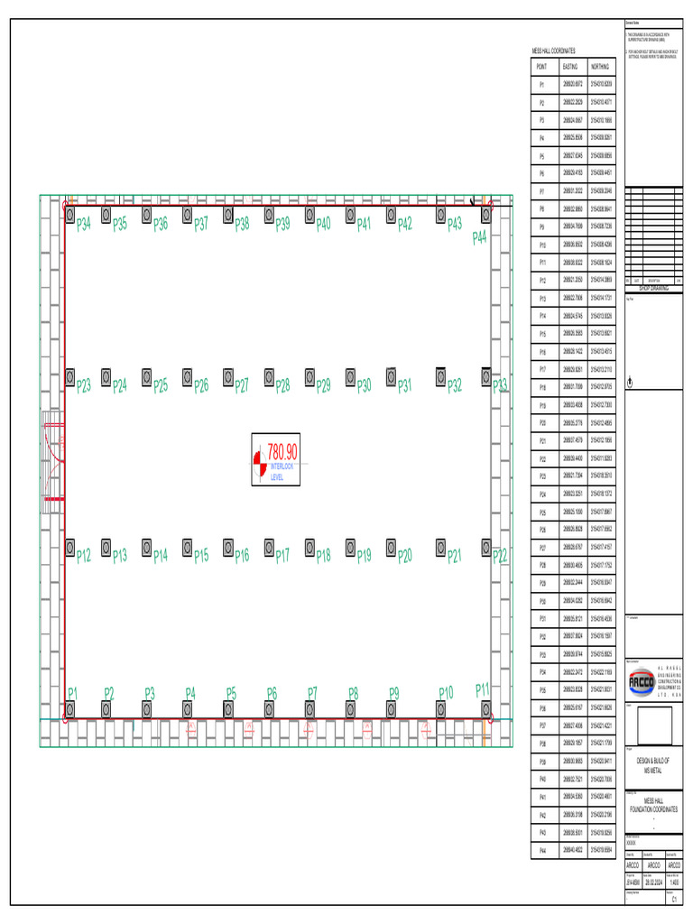 Mess Hall Building Foundation - Coordinates | PDF