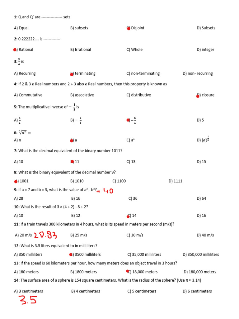 Practice Test Answer Key | PDF | Function (Mathematics) | Level Of ...