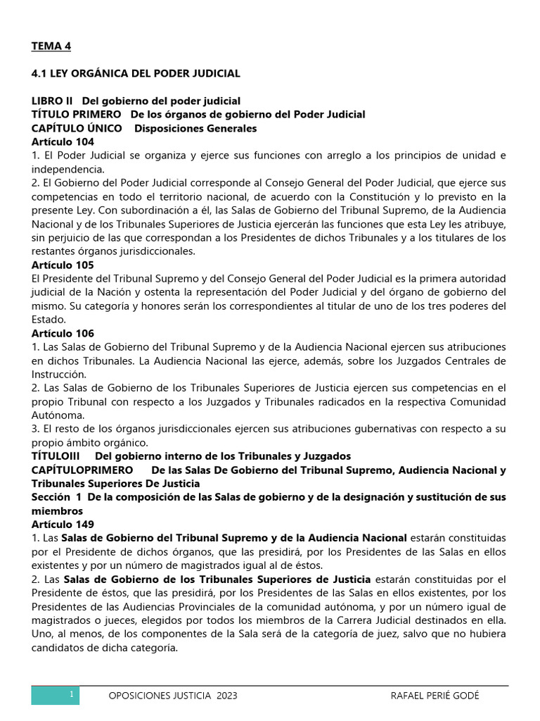 Estructura del Poder Judicial en 2023 | PDF | Judicaturas | Juez