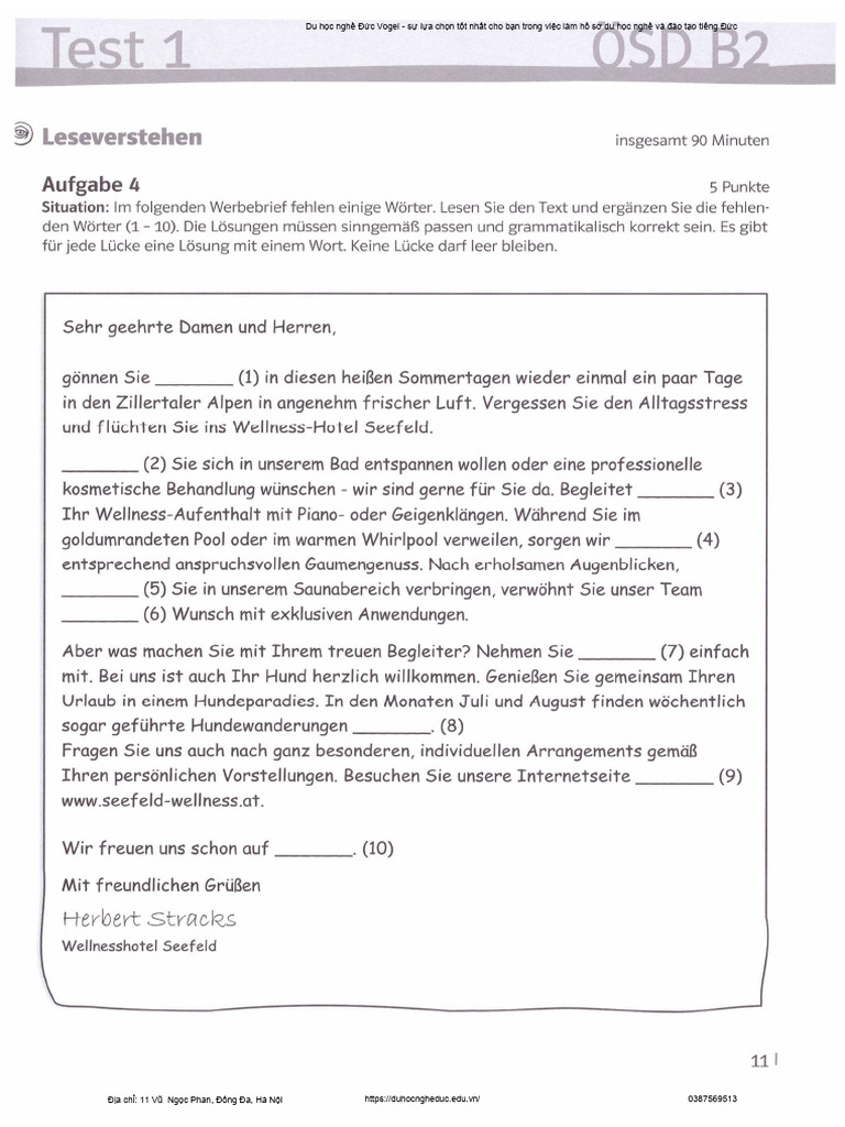 ösd Lesen Test 1 Pdf