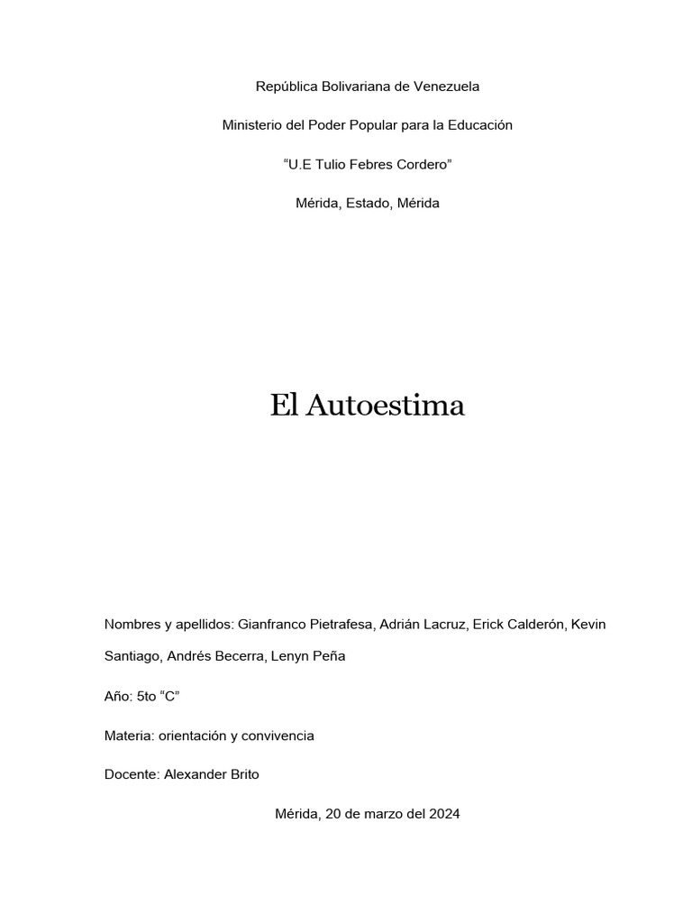 El Autoestima Descargar Gratis Pdf Autoestima Ciencia Cognitiva