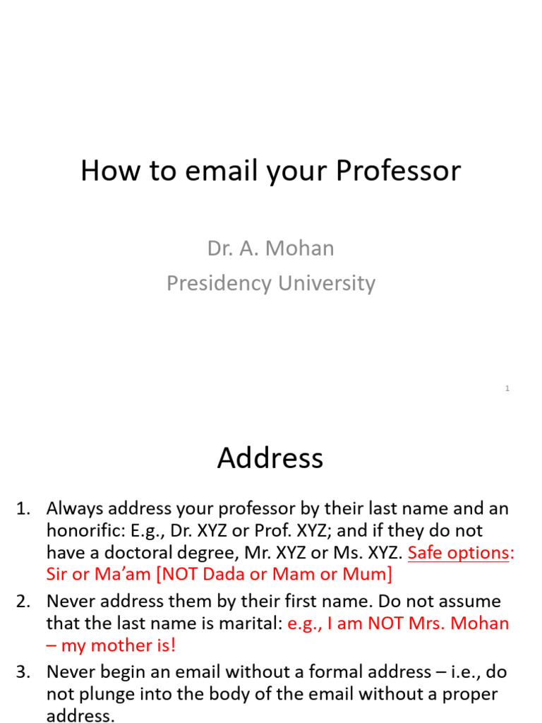 Email Etiquette for Professors | PDF | Internet | Computer Mediated ...
