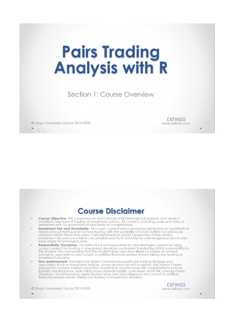 1 +Pairs+Trading+Analysis+Overview+ (R) | PDF