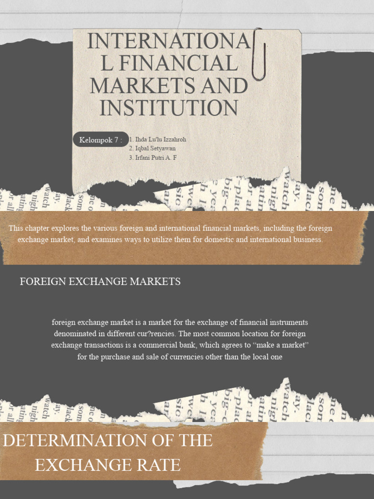 International Financial Markets Overview | PDF | Foreign Exchange ...