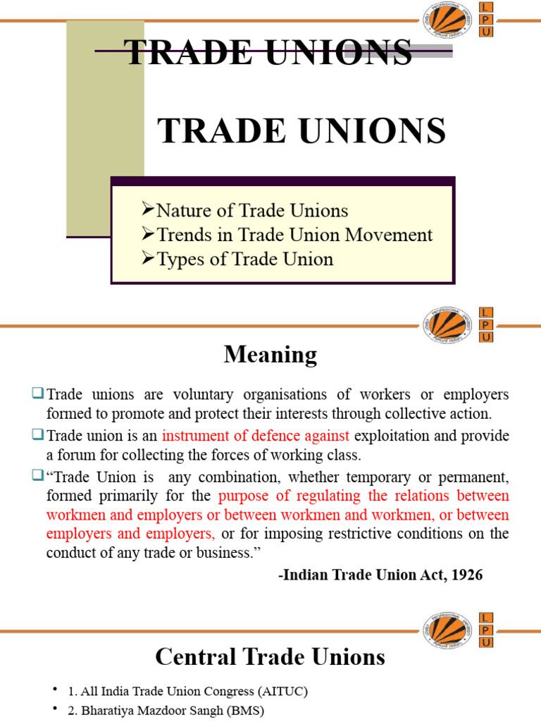 5 Unit Tade Unions | PDF | Trade Union | Employment