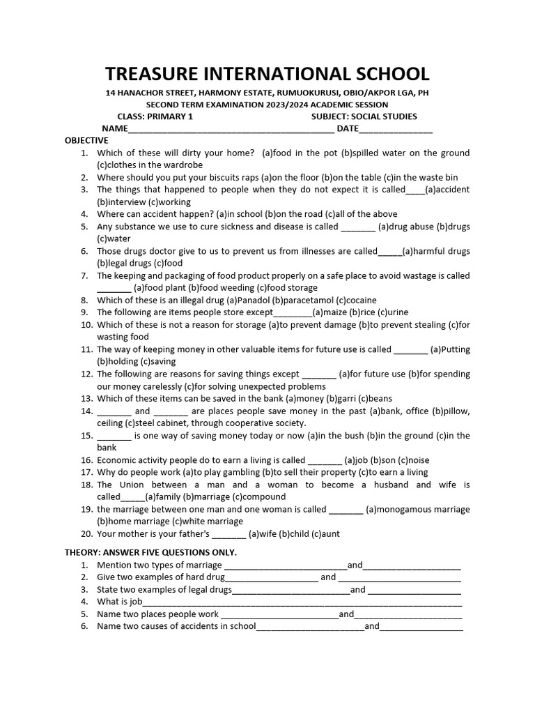 BASIC 1 EXAM QUESTIONS | Download Free PDF | Plants | Jesus