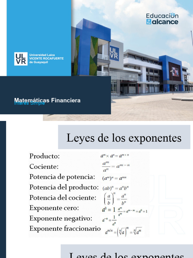 Unidad 1 - Matemáticas Financiera | PDF