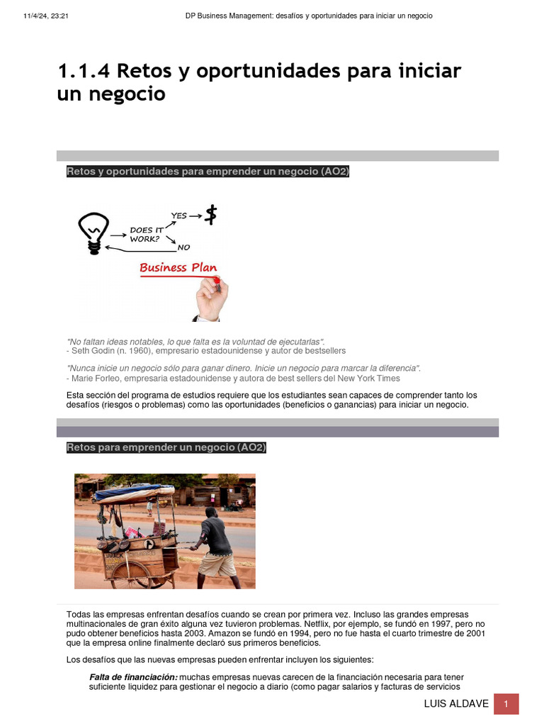 Retos y Oportunidades para Emprendedores | PDF | Business | Marketing