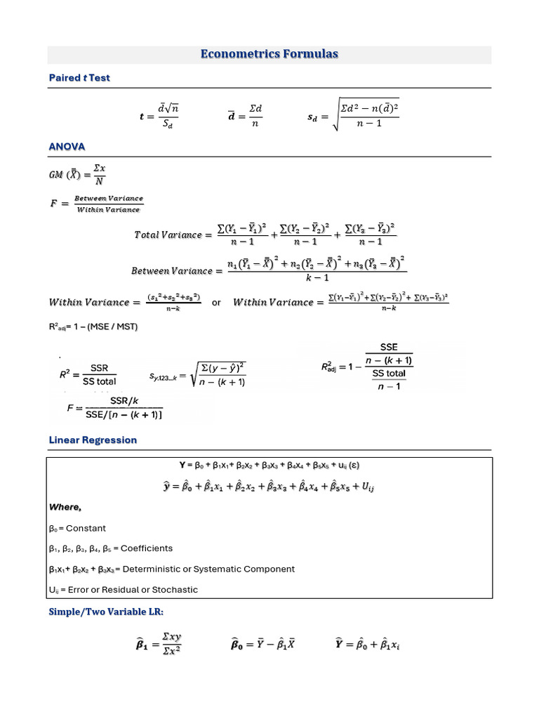 Arch Full Form In Econometrics