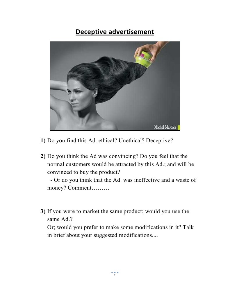 Deceptive Advertisement | PDF | Business
