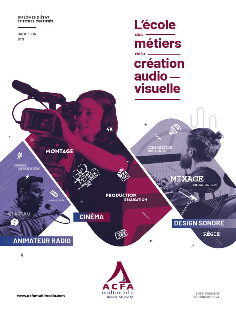 ACFA Multimédia : Formations Audiovisuelles | PDF | Cinématographie ...
