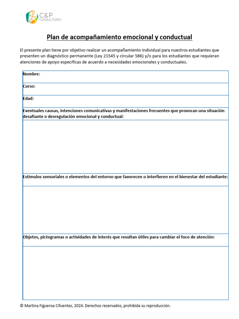 Plan de Acompañamiento Emocional y Conductual | PDF | Las emociones ...