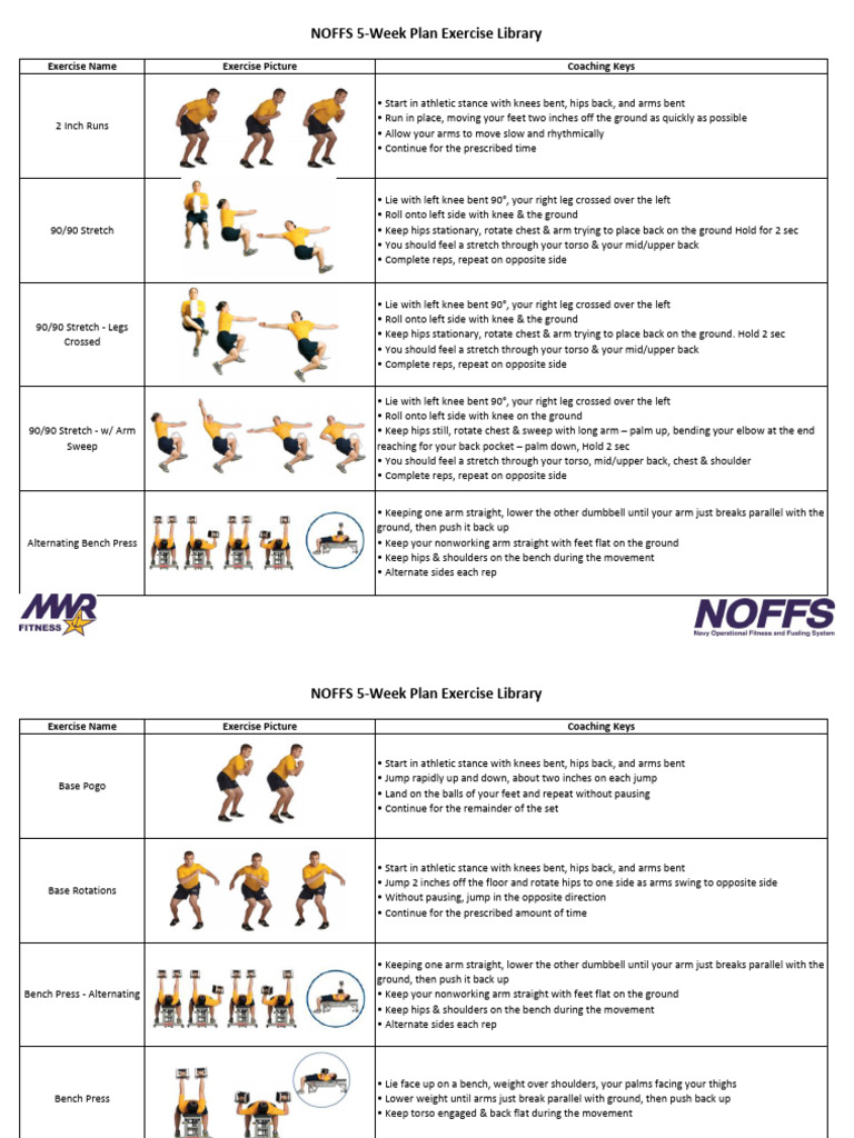 NOFFS 5-Week Exercise Plan Guide | PDF | Anatomical Terms Of Motion | Foot
